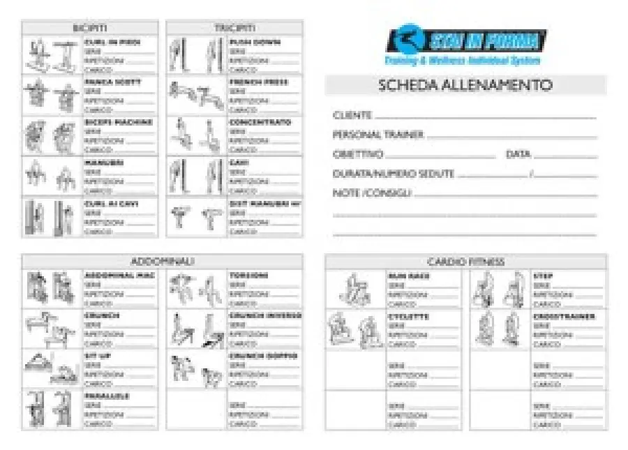 Come fare una scheda di allenamento